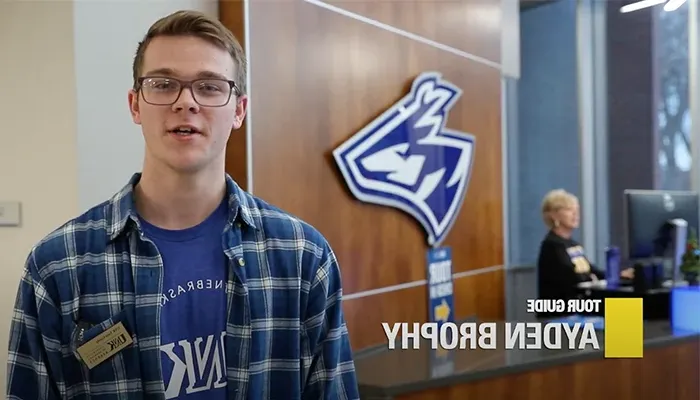 a photo of 正规博彩平台 Tour Guide Ayden Brophy with his name written out in the lower left corner